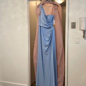 Portia and Scarlett PS6321 bridesmaids dress in powder blue. NWT. Size 10.